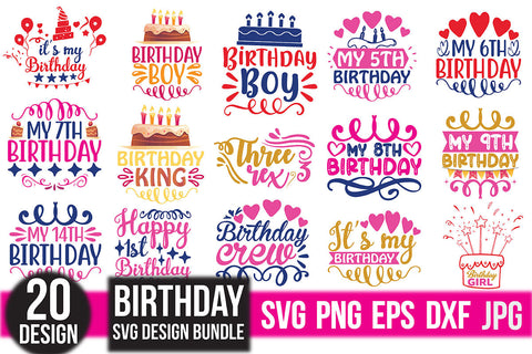 birthday svg design bundle SVG Rupkotha 
