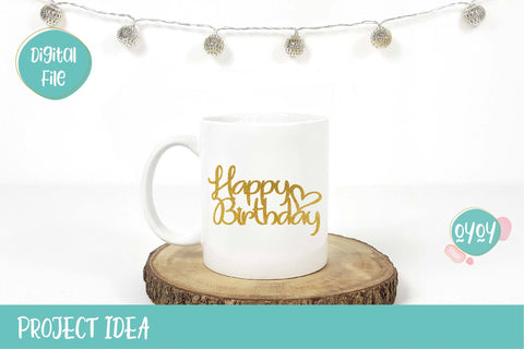 Birthday SVG | Happy Birthday Cake Topper SVG SVG OyoyStudioDigitals 