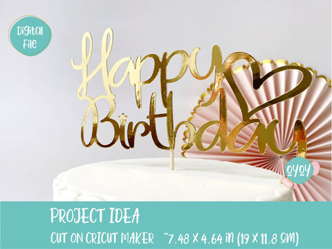 Birthday SVG | Happy Birthday Cake Topper SVG SVG OyoyStudioDigitals 