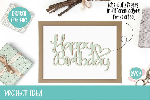 Birthday SVG | Happy Birthday Cake Topper SVG SVG OyoyStudioDigitals 