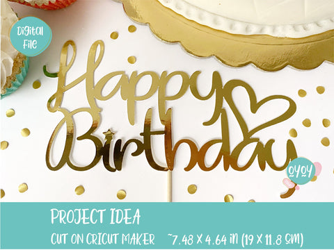 Birthday SVG | Happy Birthday Cake Topper SVG SVG OyoyStudioDigitals 