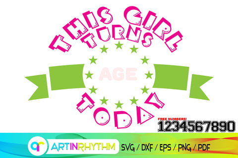 birthday svg, this girl turns SVG Artinrhythm shop 