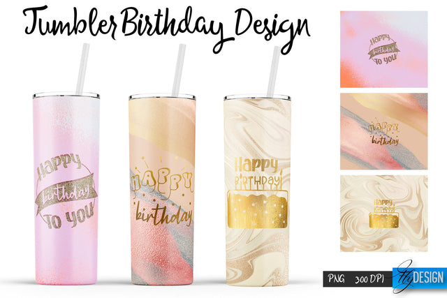 Birthday Tumblers | Birthday Tumbler Sublimation | PNG 20 Oz Tumbler | Tumbler Wrap Sublimation Fly Design 