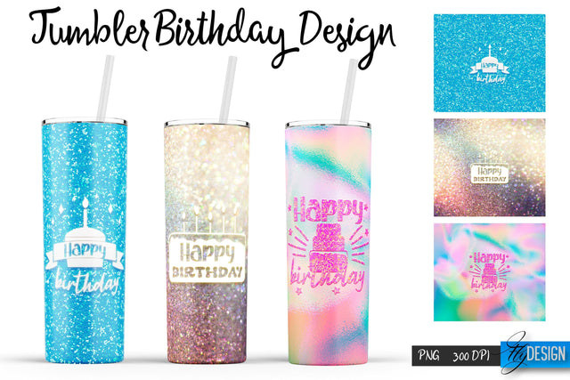 Birthday Tumblers | Birthday Tumbler Sublimation | PNG 20 Oz Tumbler | Tumbler Wrap Sublimation Fly Design 