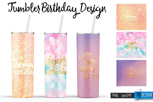 Birthday Tumblers | Birthday Tumbler Sublimation | PNG 20 Oz Tumbler | Tumbler Wrap Sublimation Fly Design 