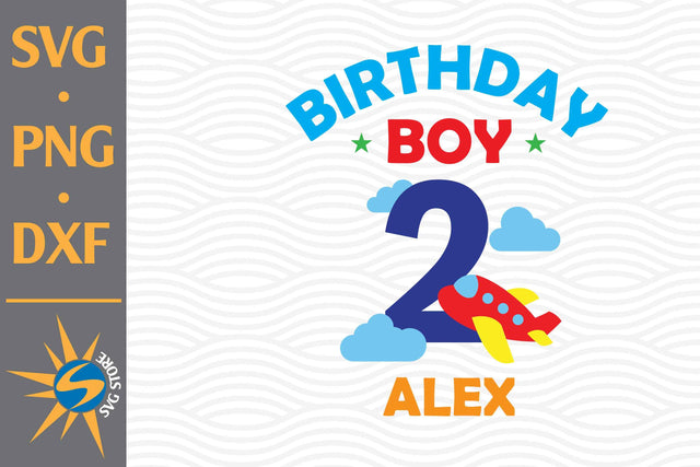Birthday Two Airplane SVG, PNG, DXF Digital Files Include SVG SVGStoreShop 