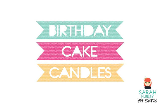 Birthday Word Tags SVG Sarah Hurley 