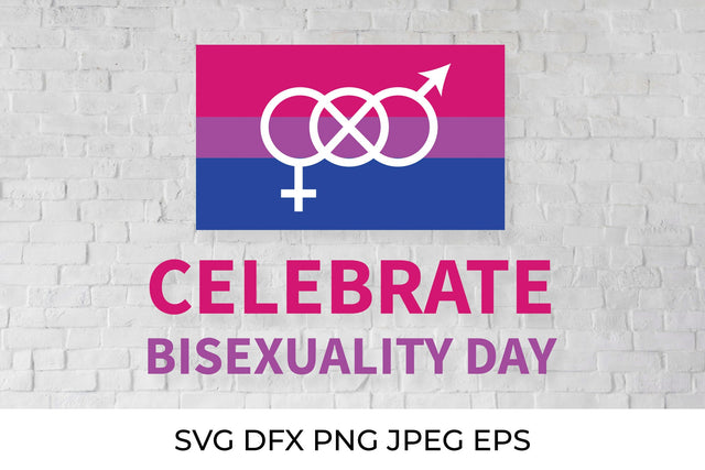 Bisexuality Day. Bisexual Pride Flag SVG LaBelezoka 