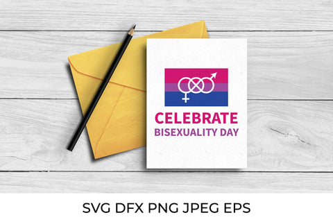 Bisexuality Day. Bisexual Pride Flag SVG LaBelezoka 