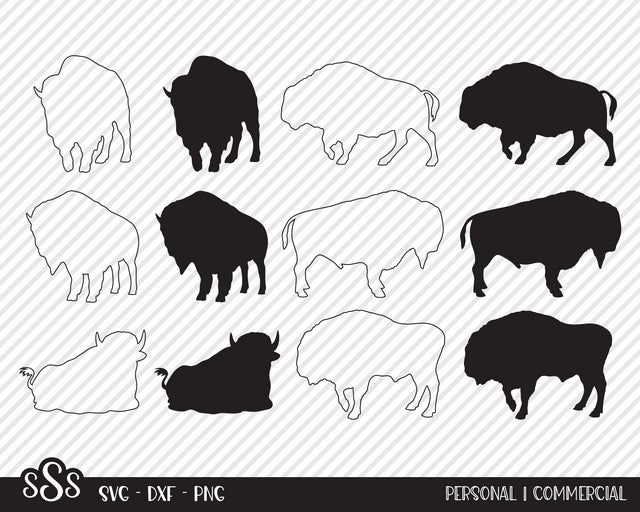 Bison Bundle | Outdoor SVG SVG Texas Southern Cuts 