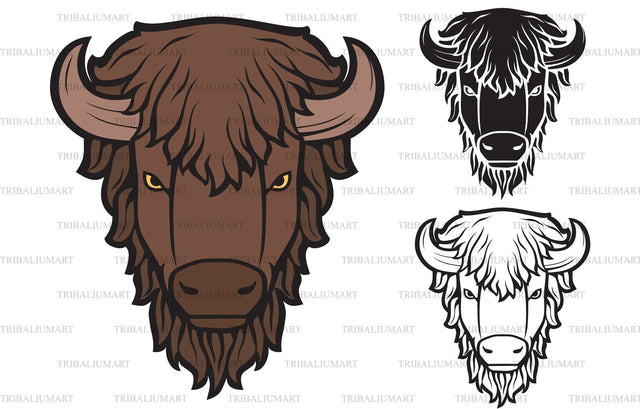 Bison head SVG TribaliumArtSF 