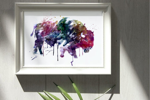 Bison, Watercolor, Buffalo, Sublimation, Clipart, PNG, JPG Sublimation nikola 