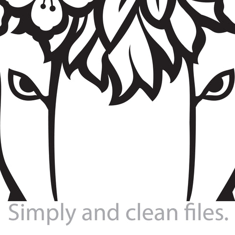 Bison with flowers SVG TribaliumArtSF 