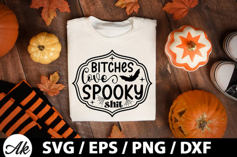 Bitches love spooky shit SVG SVG akazaddesign 