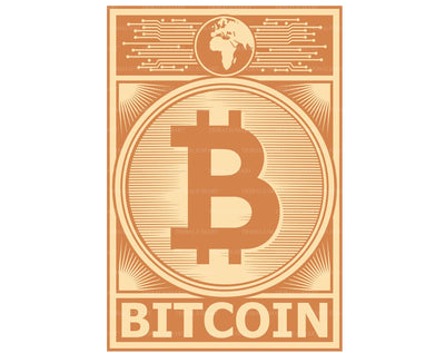 Bitcoin poster SVG TribaliumArtSF 