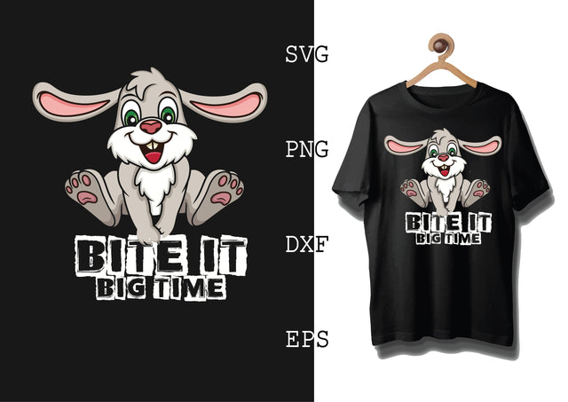 Bite it big time Svg, Bunny Babe Easter Svg, Bunny Svg, Welcome Spring Svg SVG DesignTShirt 