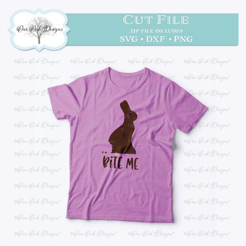 Bite Me Chocolate Easter Bunny SVG One Oak Designs 