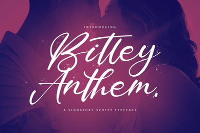 Bitley Anthem - Handwritten Font Font StringLabs 