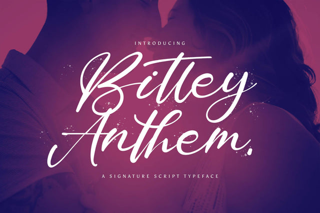 Bitley Anthem - Handwritten Font Font StringLabs 