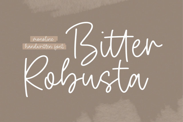 Bitter Robusta Font Timur type 