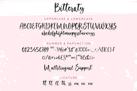 Bitteraty Font gatype 
