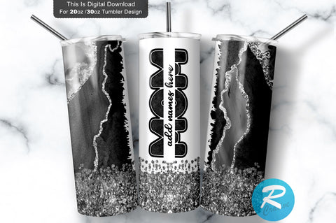 Black Agate Milkyway Mom 20 oz / 30 oz Tumbler PNG Sublimation Regulrcrative 
