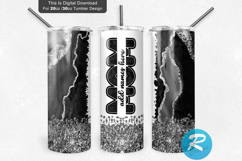 Black Agate Milkyway Mom 20 oz / 30 oz Tumbler PNG Sublimation Regulrcrative 