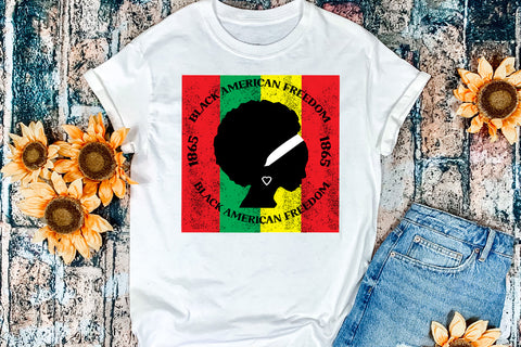 Black American Freedom Sublimation- Juneteenth Sublimation Sublimation Happy Printables Club 