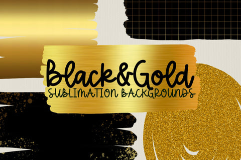 Black and Gold Sublimation Backgrounds SVG Illuztrate 