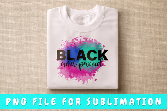 Black And Proud PNG, Black Woman Design For Sublimation Sublimation HappyDesignStudio 