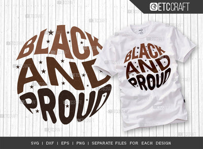 Black And Proud SVG Cut File | Black Woman Svg | African American Svg | Afro Woman Svg | Black History Month Svg | African American Quote Design SVG ETC Craft 