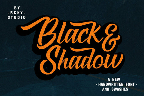 Black and shadow Font RCKY STUDIO 