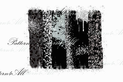 Black And Silver Glitter Brush Stroke Background PNG, Digital Download, Sublimation element Design,Brushstroke Sublimation,Instant Download, Sublimation ArtStudio 