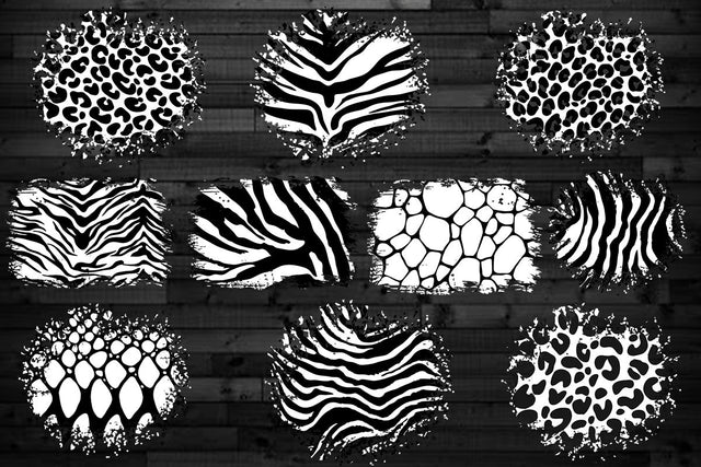 Black and White Animal Print Design, PNG Sublimation,Distressed Leopard Print Sublimation Patches PNG,Cheetah Print Sublimation,PNG Download Sublimation ArtStudio 