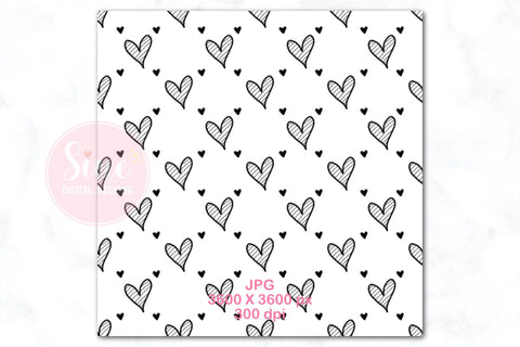 Black and White Digital Papers Backgrounds Set Digital Pattern SineDigitalDesign 