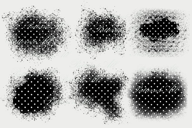 Black and White Polka Dot Sublimation Patches PNG, Bleach path, Polka Dots Bundle,polkadot scrapbooking, Sublimation element, Polka patches Sublimation ArtStudio 