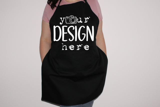 Black Apron Mock Up, Female,Photography Mockup, Lifestyle Photo, Apron For Girl, Women Mockup, Girl Model Mockup, Black Aprons Template Mock Up Photo ArtStudio 