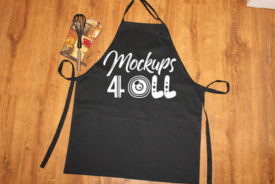 Black Apron Mockup, Baking Mockup, Blank Apron Mock Up, Kitchen Apron, Flatlay,Styled Apron Template, Product Jpeg Download Mock Up Photo ArtStudio 