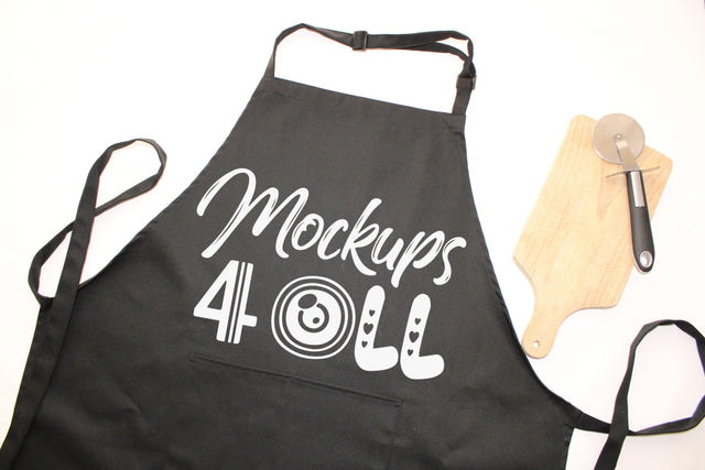 Black Apron Mockup, Baking Mockup,Kitchen Apron, Flatlay, Manly Apron,BBQ Apron,Grilling Gifts for Men,"Grill Season",Father's Day Mockup Mock Up Photo ArtStudio 