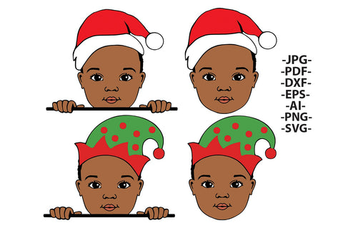 Black Boy Bundle Svg, Christmas Bundle Svg, Afro Boy Bundle Svg, Black Boy Svg, Merry Christmas, Cute Little Boy Svg, Svg Cut Files SVG 1uniqueminute 