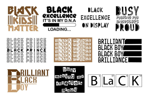 Black Boy Quotes SVG bundle, Black boy Cutting file SVG Paper Switch 