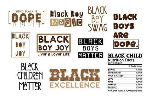 Black Boy Quotes SVG bundle, Black boy Cutting file SVG Paper Switch 