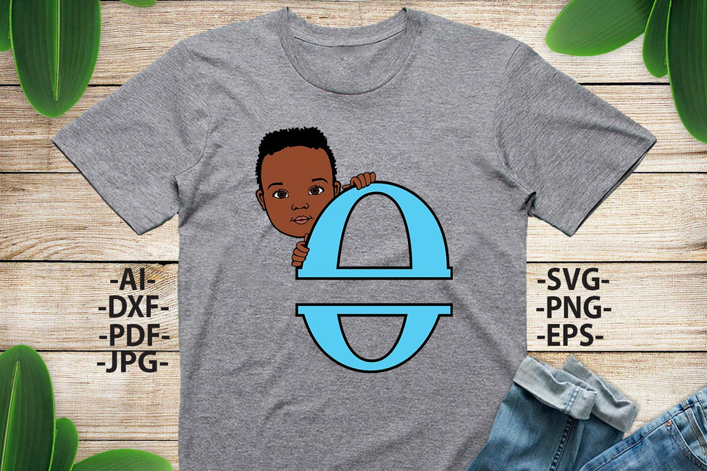 Black boy Svg Letter O, Alphabet name Svg, Birthday Letters SVg ...