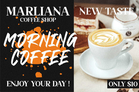 BLACK BRUSH Font Letterena Studios 