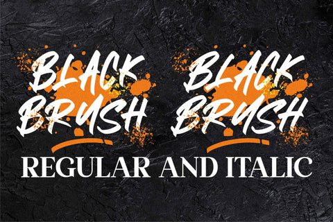 BLACK BRUSH Font Letterena Studios 