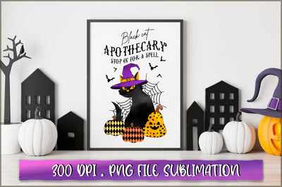 Black cat apothecary stop in for a spell Sublimation SVG Shetara Begum 