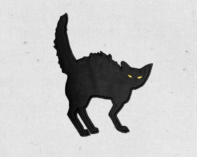 Black Cat Applique Embroidery Design Embroidery/Applique Designed by Geeks 