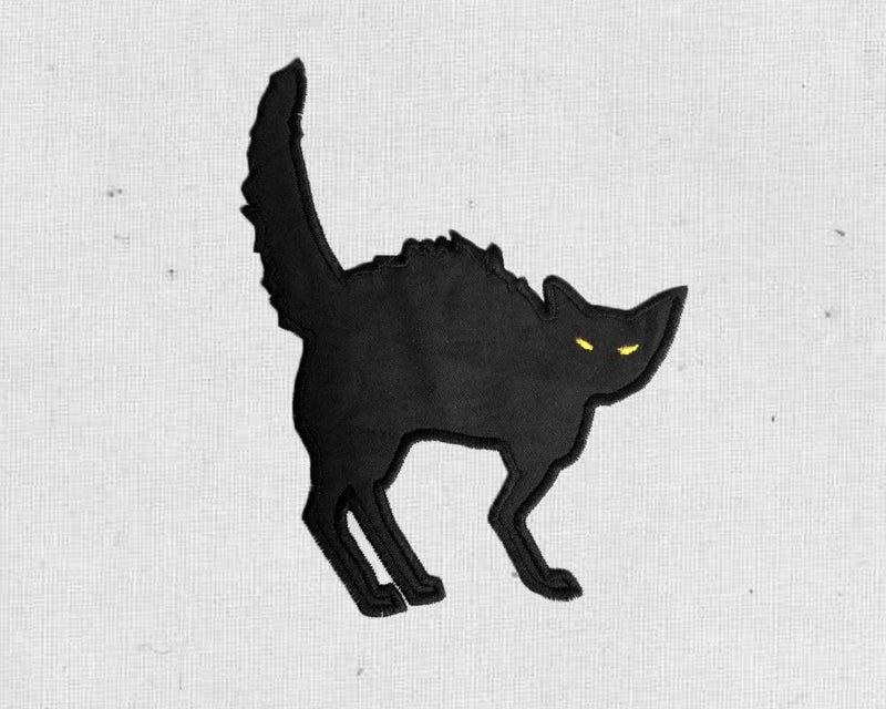 Black Cat Applique Embroidery Design Embroidery/Applique Designed by Geeks 
