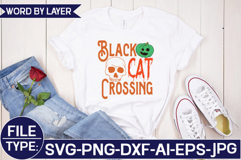 Black Cat Crossing SVG Cut File SVG Studio Innate 