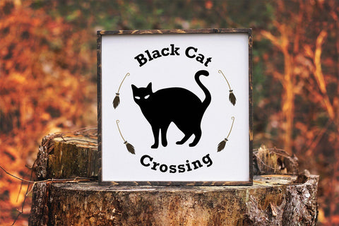 Black Cat Crossing SVG SVG B Renee Design 